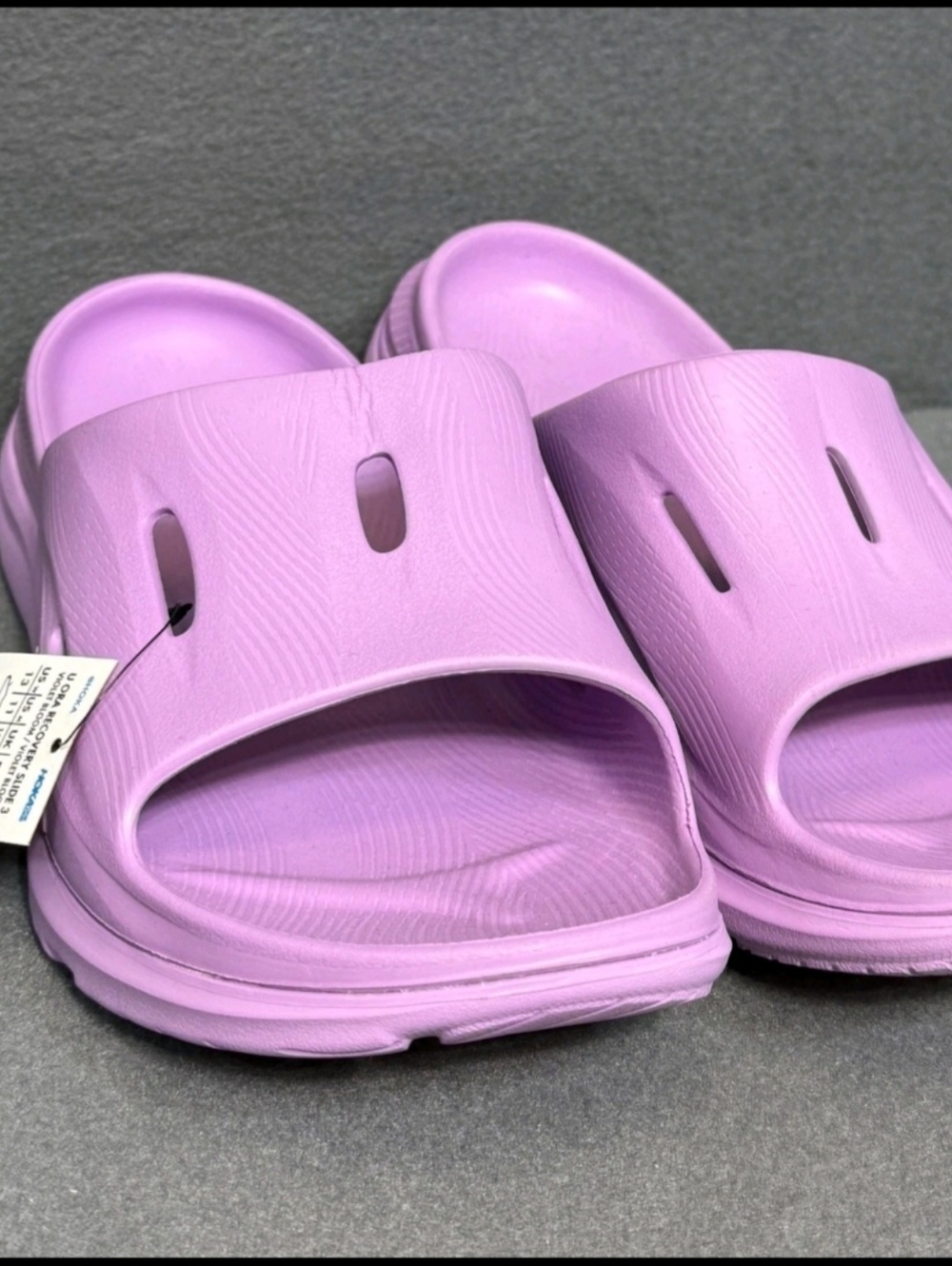 Hoka U Ora Recovery Slide 3 Violet Bloom Lavender W 13 / M 11 Pink Marathon